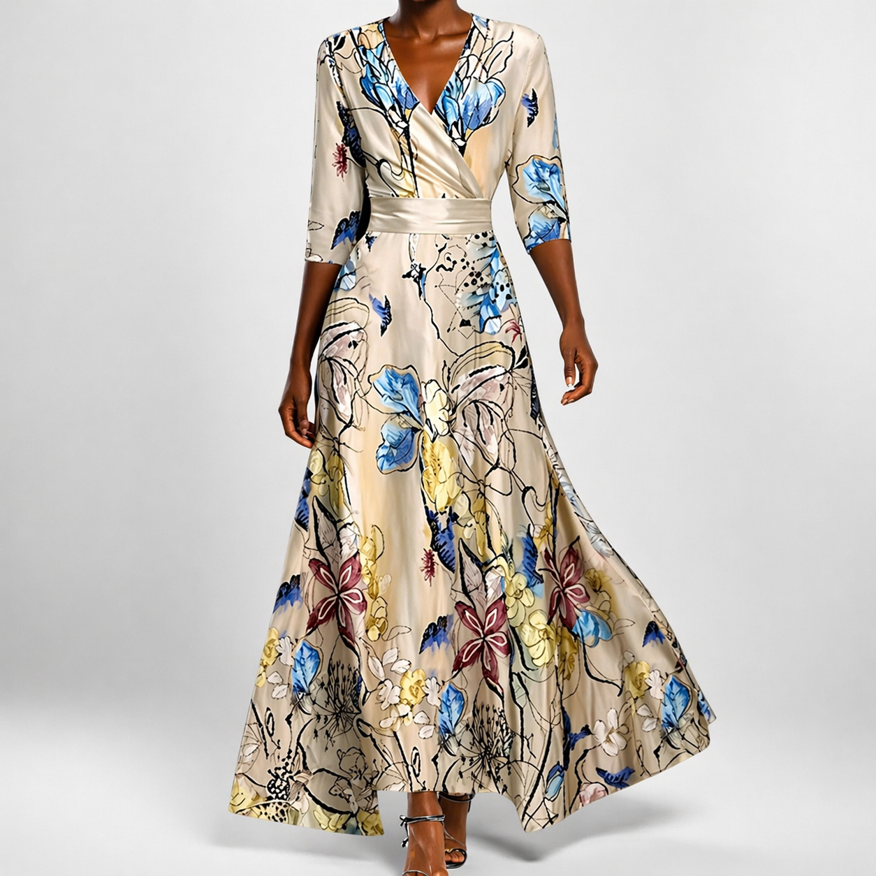 Mackenzie | Elegant Floral Maxi Dress