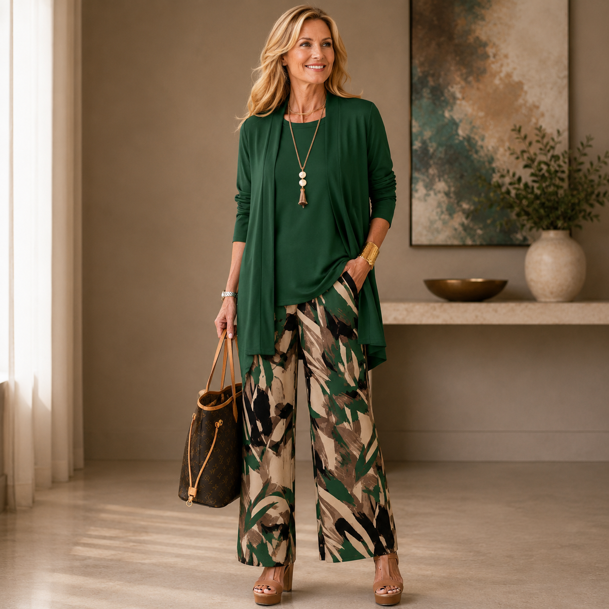 Vivienne | Printed Wide-Leg Lounge Set