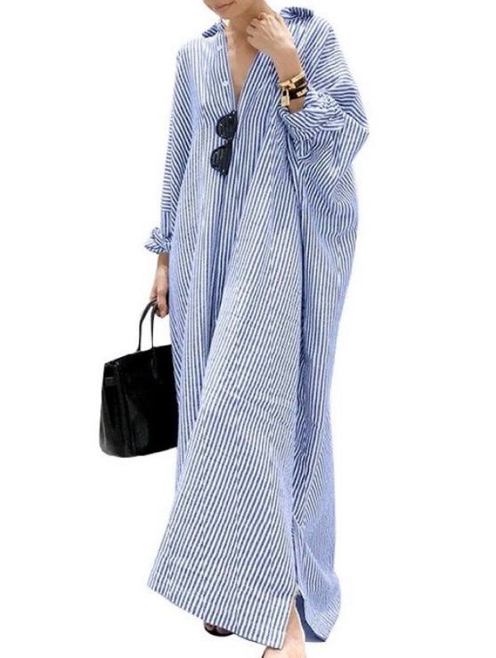 Reagan |Relaxed Stripe Maxi Dress