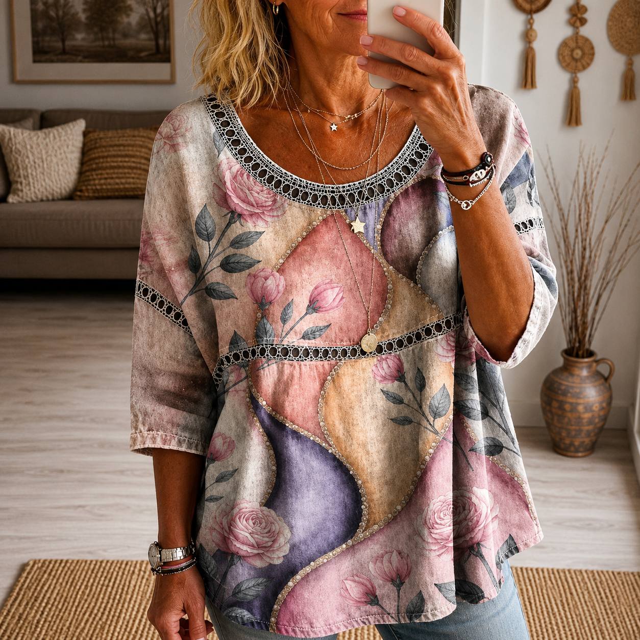 Rosalie | Vintage Pattern Relaxed Blouse