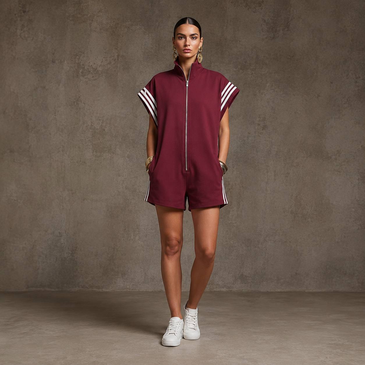 Luna | Zip-Front Casual Romper