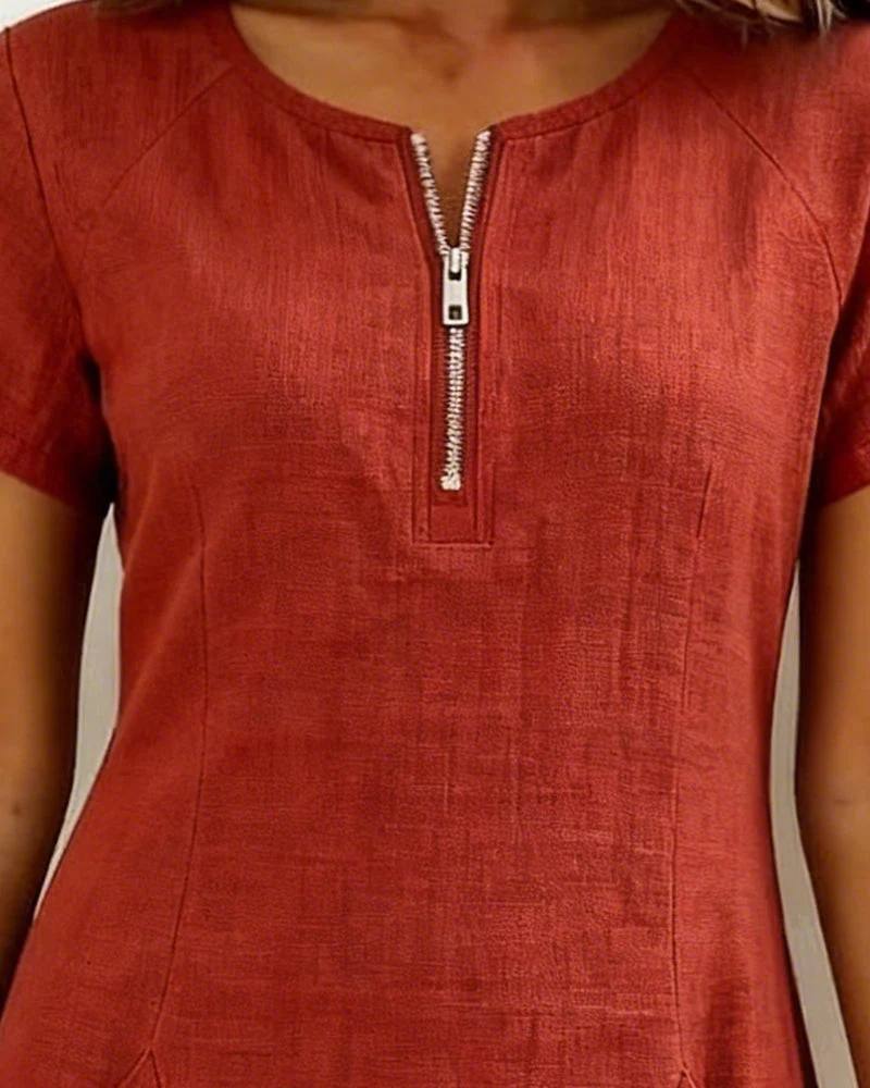 Emilia | Casual Zip Pocket Dress