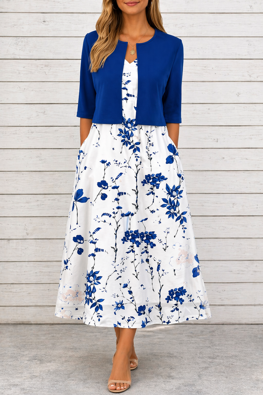 Rose | Mint Grace Midi Dress