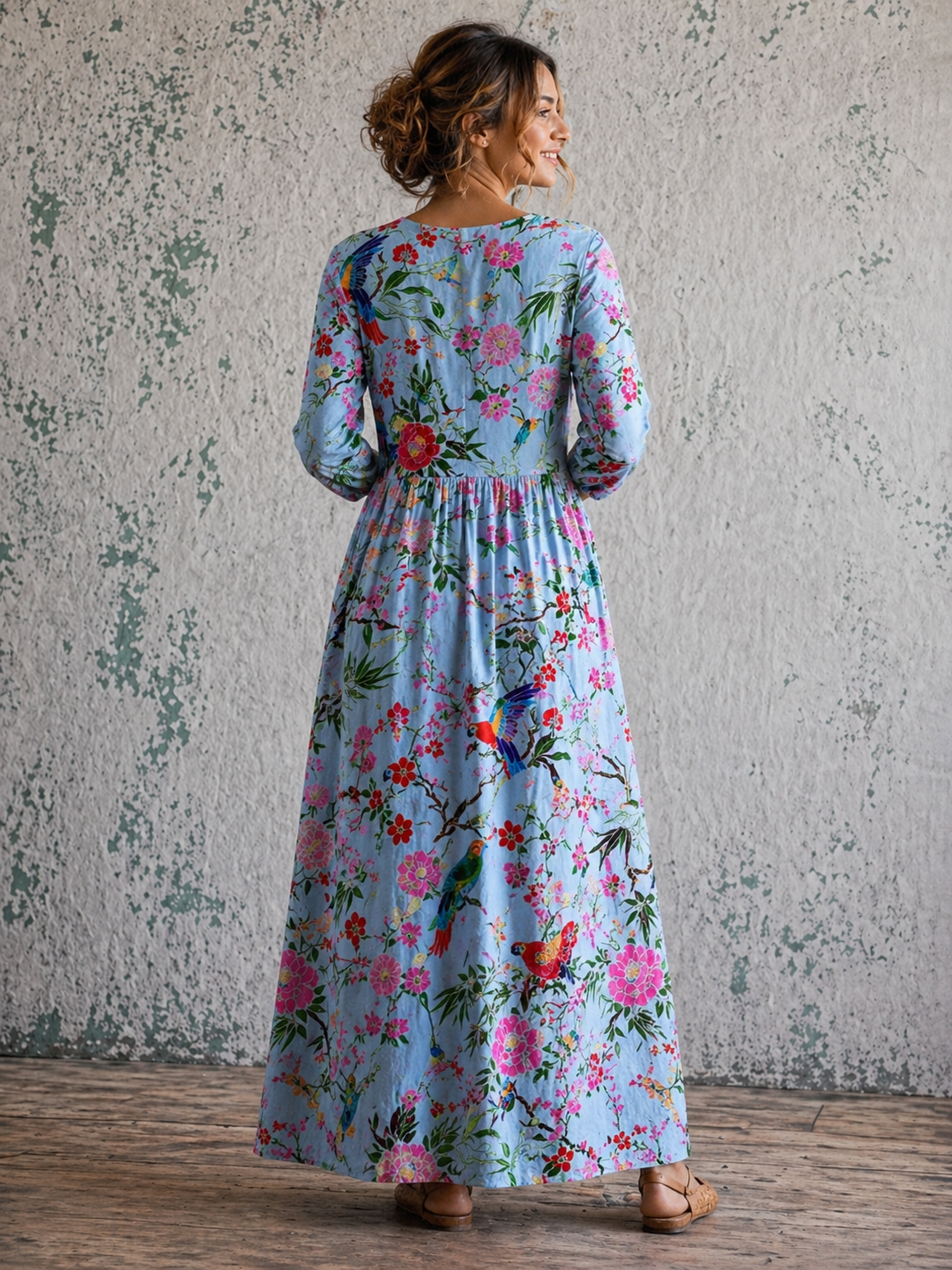 Amaris | Flora Bird Garden Maxi Dress