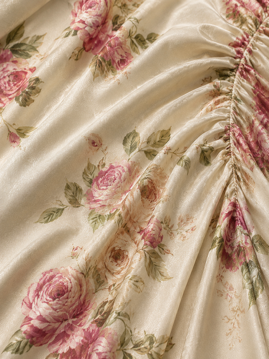 Alba |  Floral Satin Midi Dress