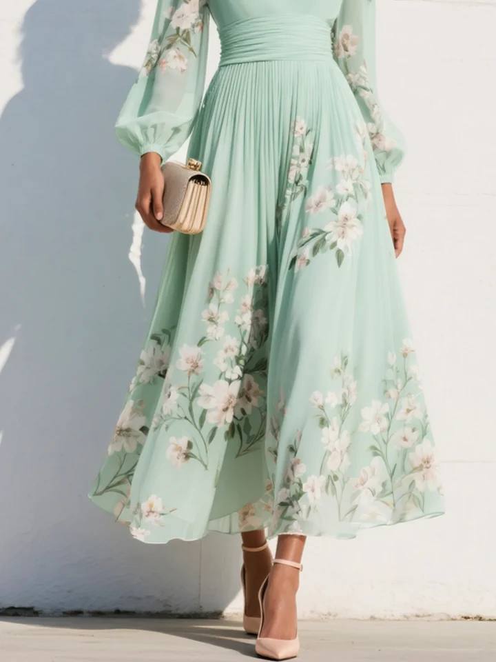 OLIVIA  | FLORAL CHIFFON DRESS