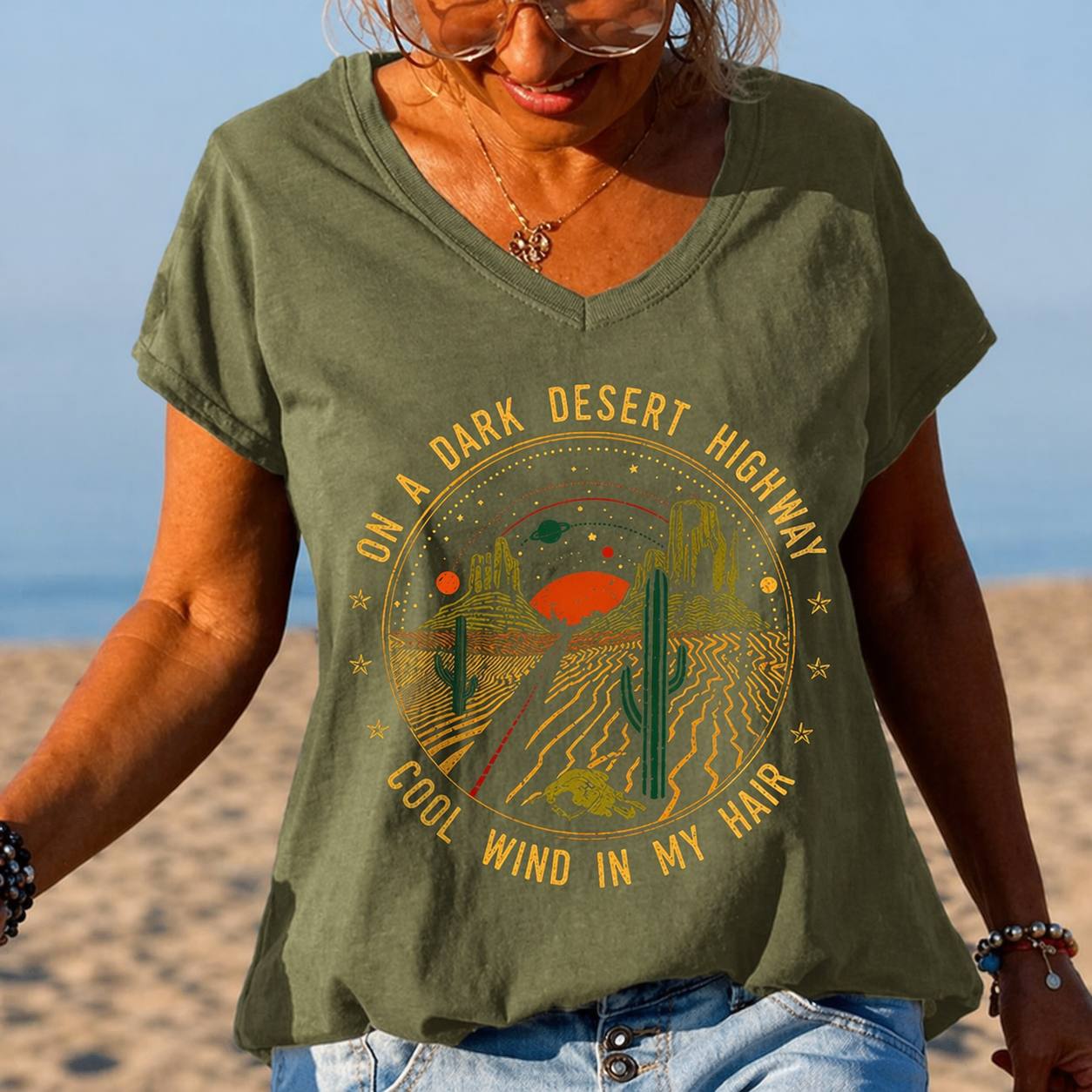 Eva | Desert Highway Graphic Tee