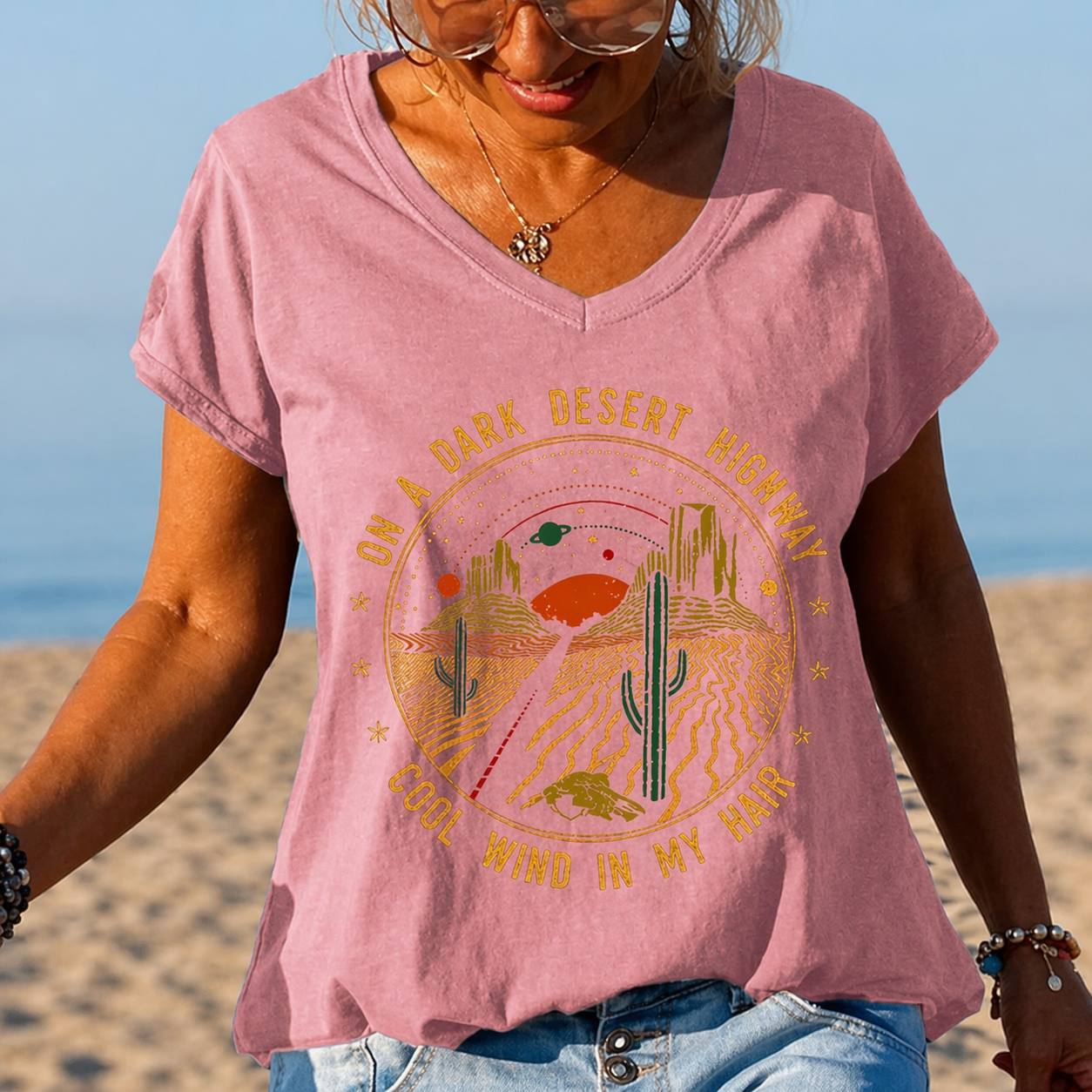 Eva | Desert Highway Graphic Tee