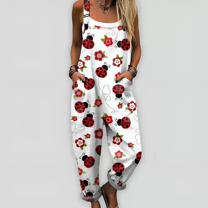 Sofia | Ladybug Charm Printed Jumpsuit