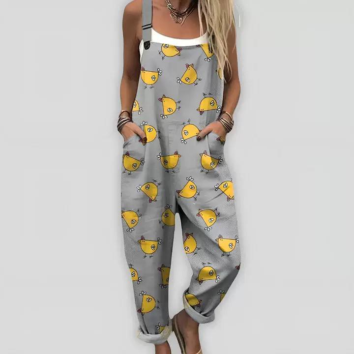 Ella | Playful Chick Printed Jumpsuit