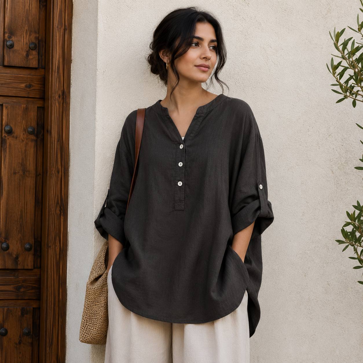Lunaria | Relaxed Linen Blouse