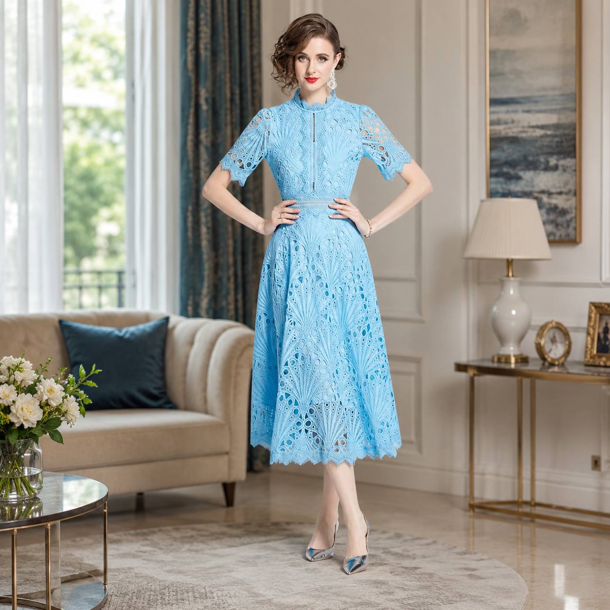 Rosalie | Vintage Grace Midi Dress