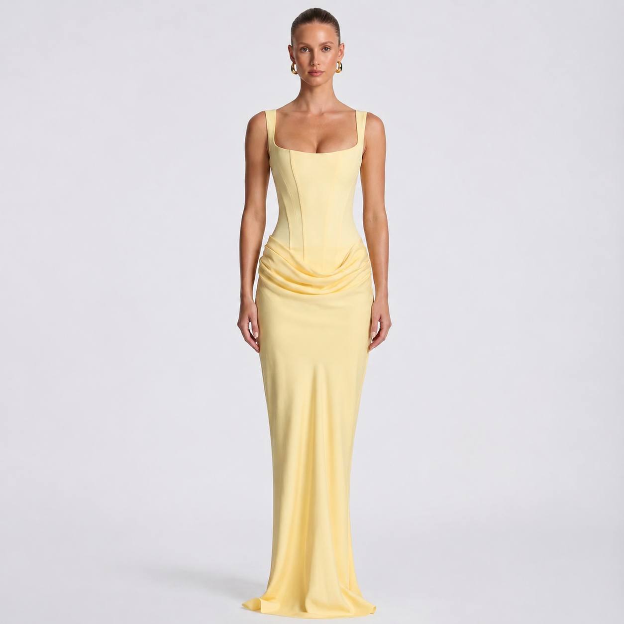 Celestine | Sculpted Satin Corset Gown