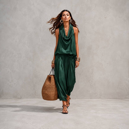 Seraphina | Luxe Draped Two-Piece Set