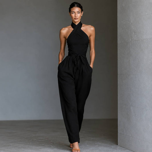 Zarelle | Sculpted Halter Jumpsuit