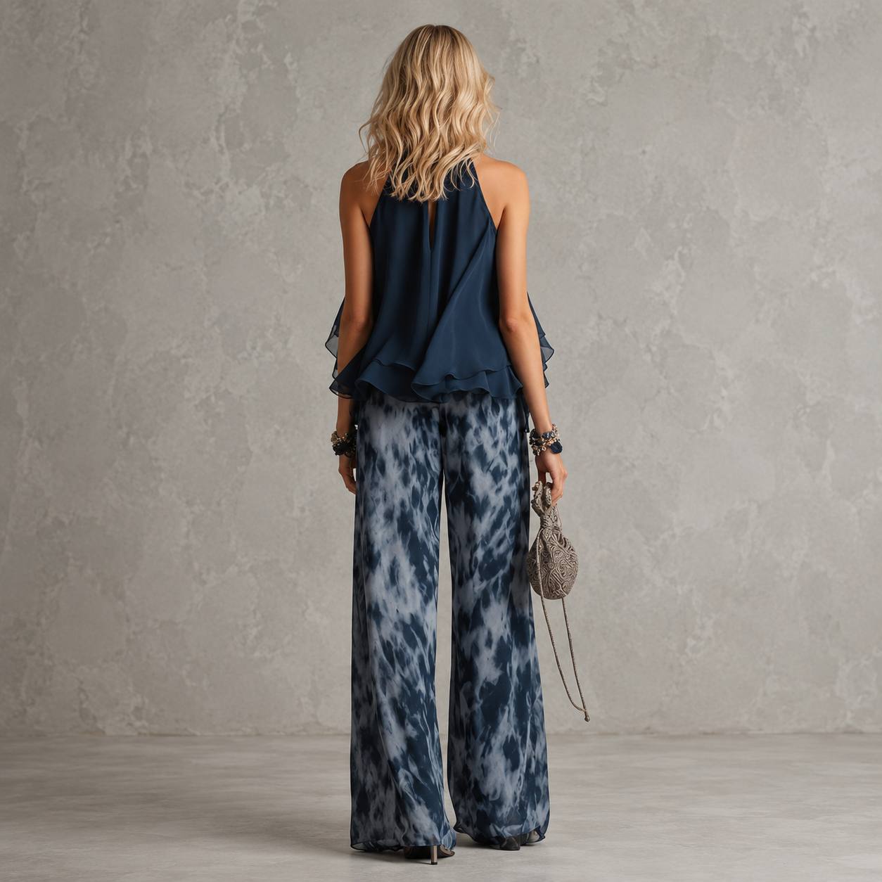 Seraphina | Chiffon Tie-Dye Evening Set