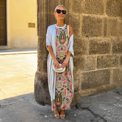 Celestine | Printed Maxi Dress & Cardigan Set