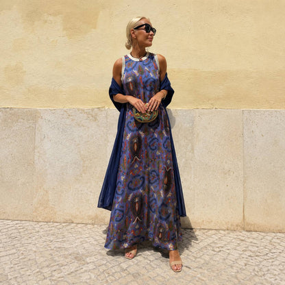 Celestine | Printed Maxi Dress & Cardigan Set