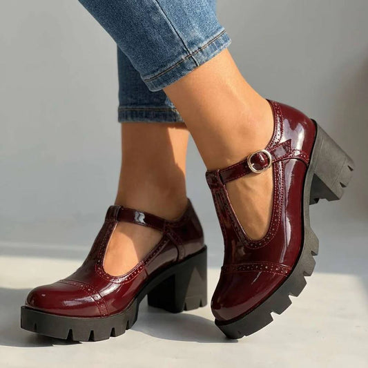 Noiré | Patent Platform Mary Jane Heels