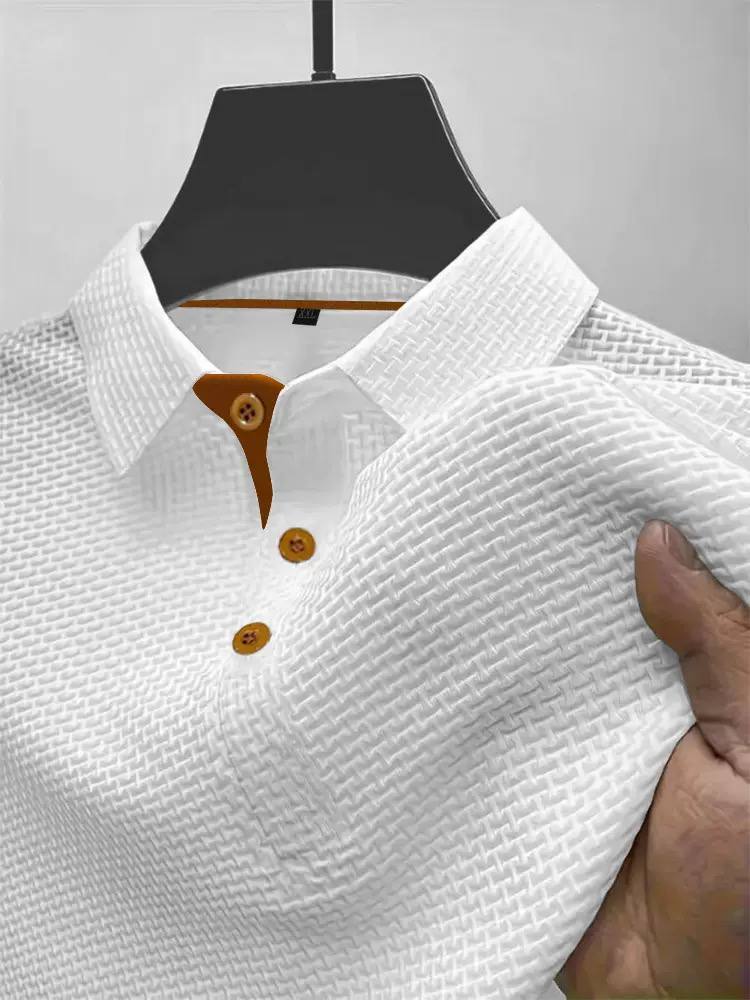 Alexander | Textured Jacquard Polo Shirt