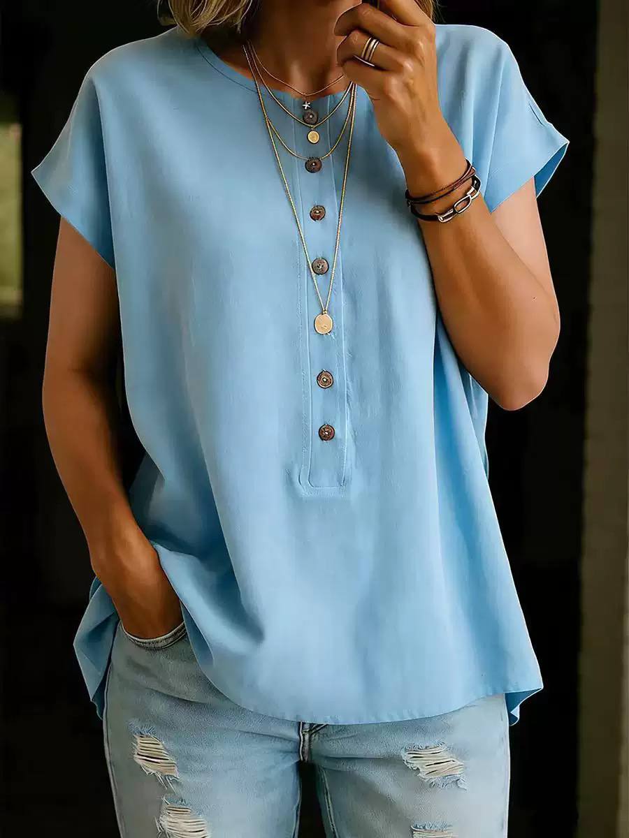 Aria | Button Detail Casual Blouse