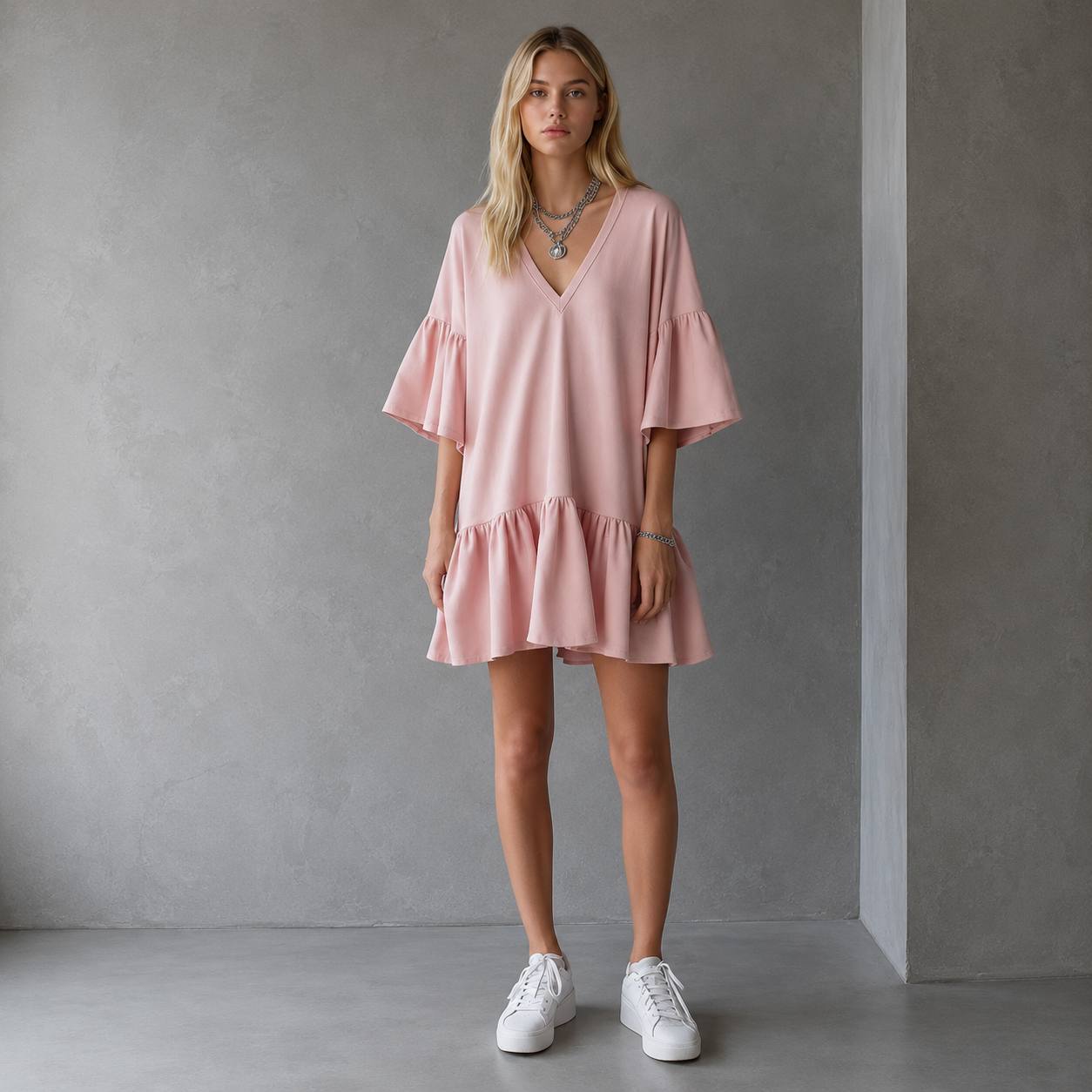 Luna | Flowy Ruffle Mini Dress