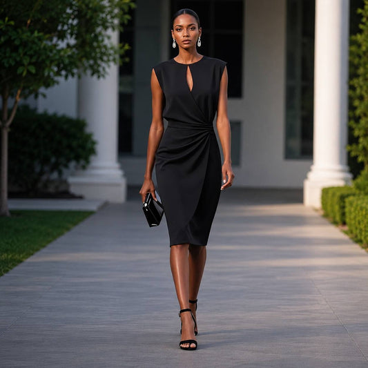 Isabella | Celeste Draped Midi Dress