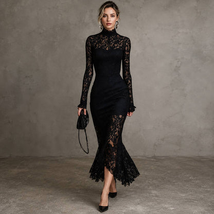 Estelle | Midnight Lace Elegance Dress