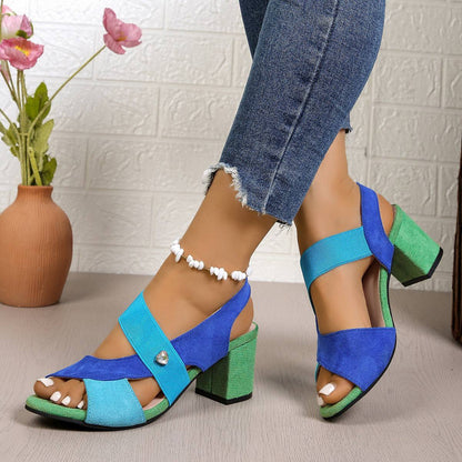 Aurora | Sunset Cross-Strap Heels
