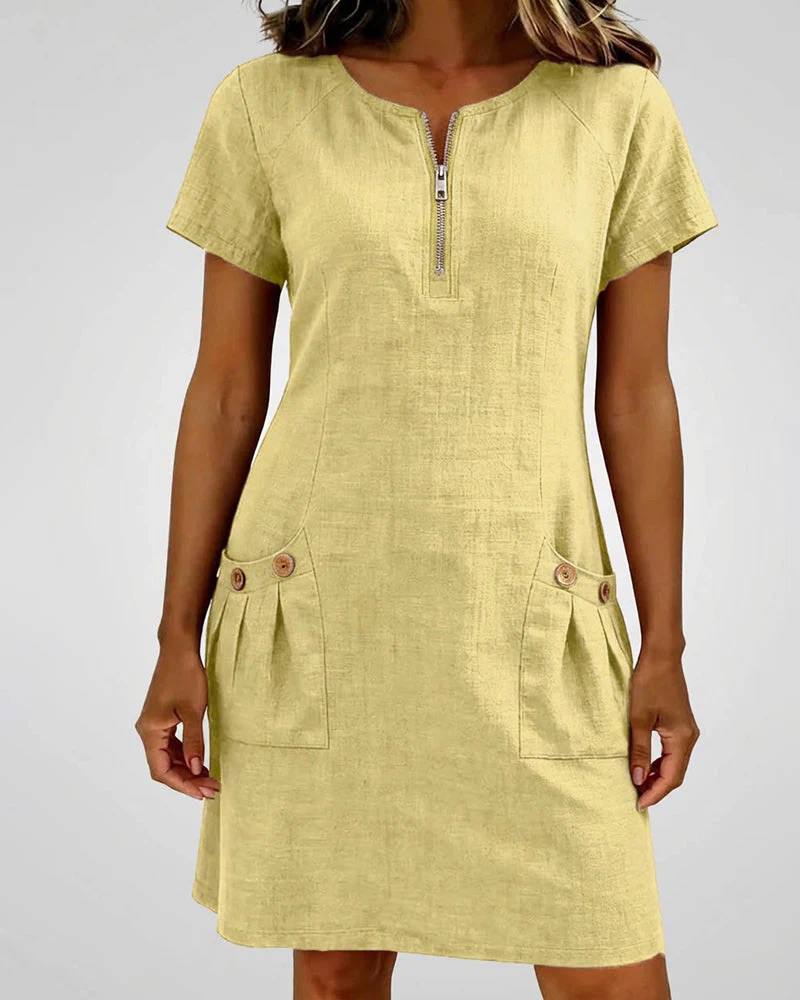 Emilia | Casual Zip Pocket Dress