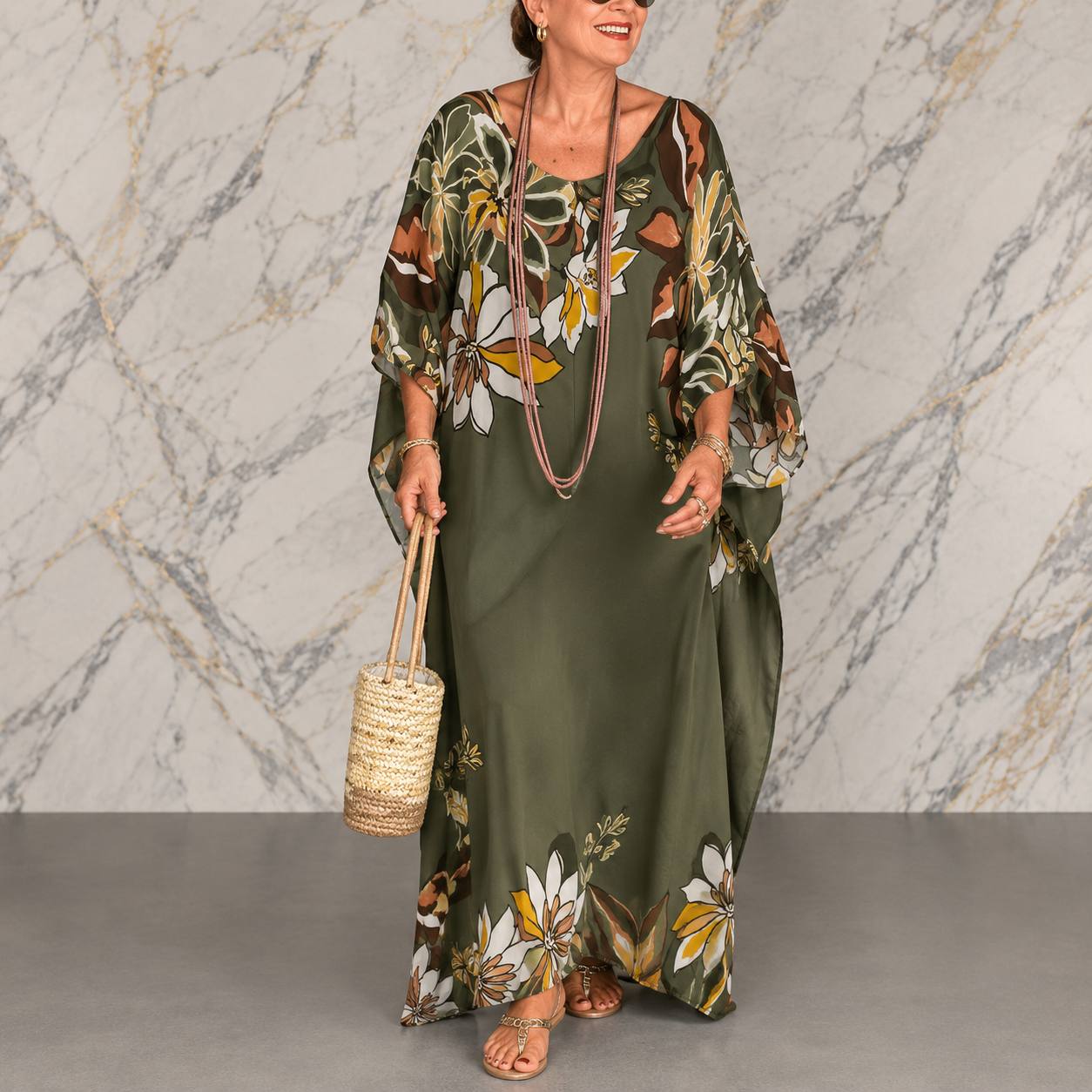Valentina | Floral Chiffon Maxi Dress