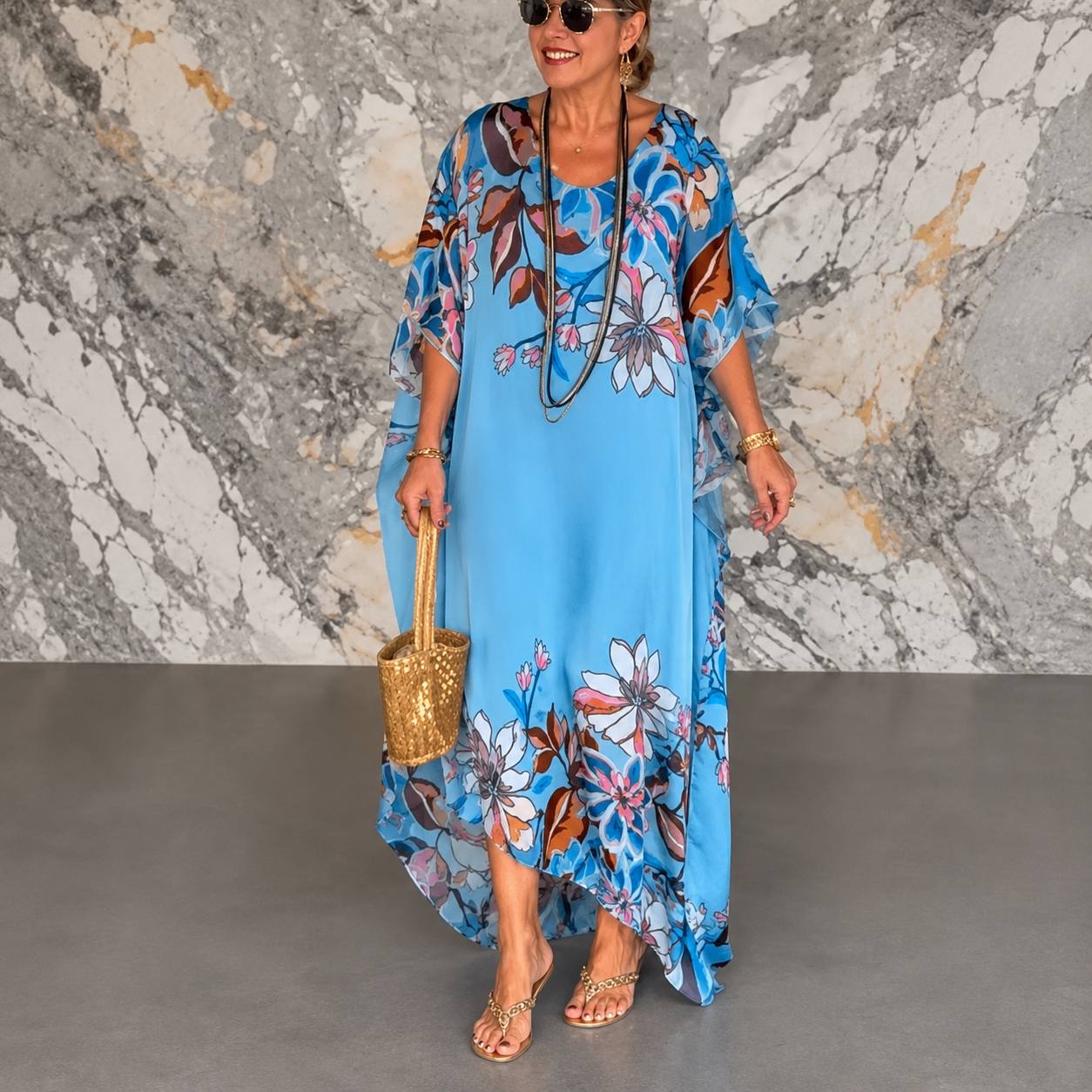 Valentina | Floral Chiffon Maxi Dress