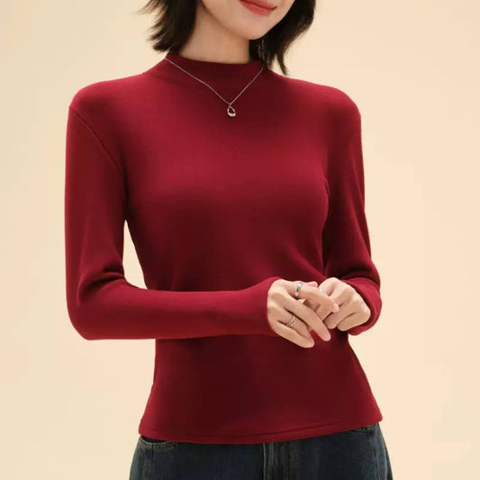 Women's Mock Neck Long Sleeve Blouse