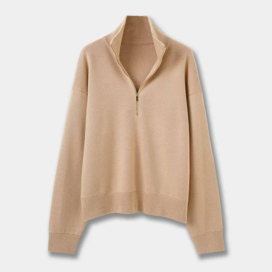 Women's Quarter Zip Knit Sweater