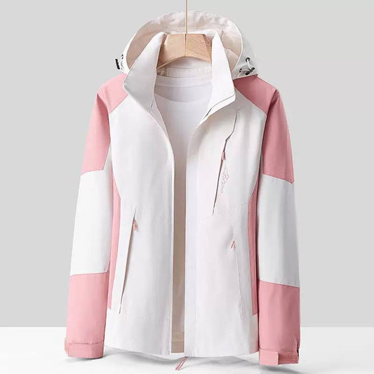 Women's Hooded Waterproof Windbreaker Jacket