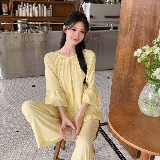 Women's Ruffle Sleeve Lounge Set
