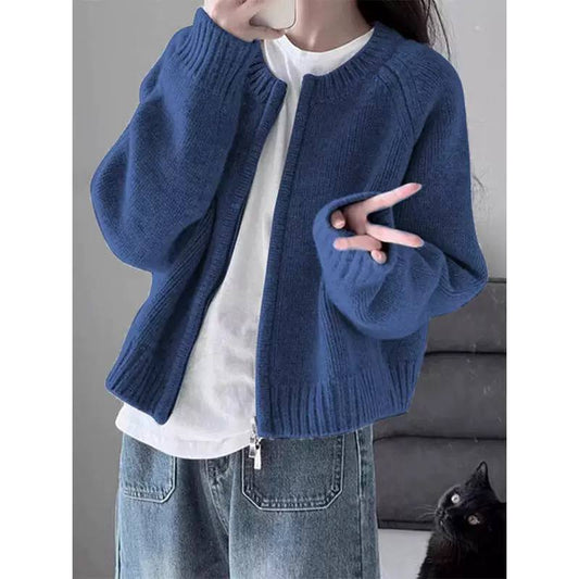Women's Zip Front Knit Cardigan