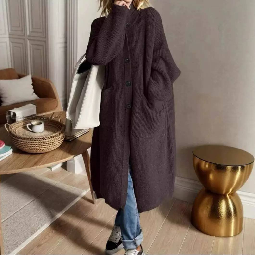 Women's Oversized Long Knit Chunky Cardigan