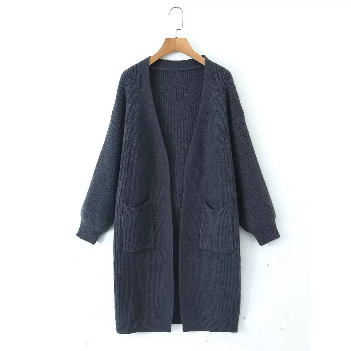 Women's Long Open Front Knit Cardigan