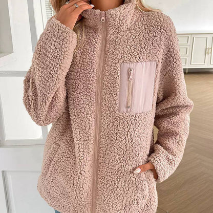 Women's Sherpa Fleece Zip Up Jacket