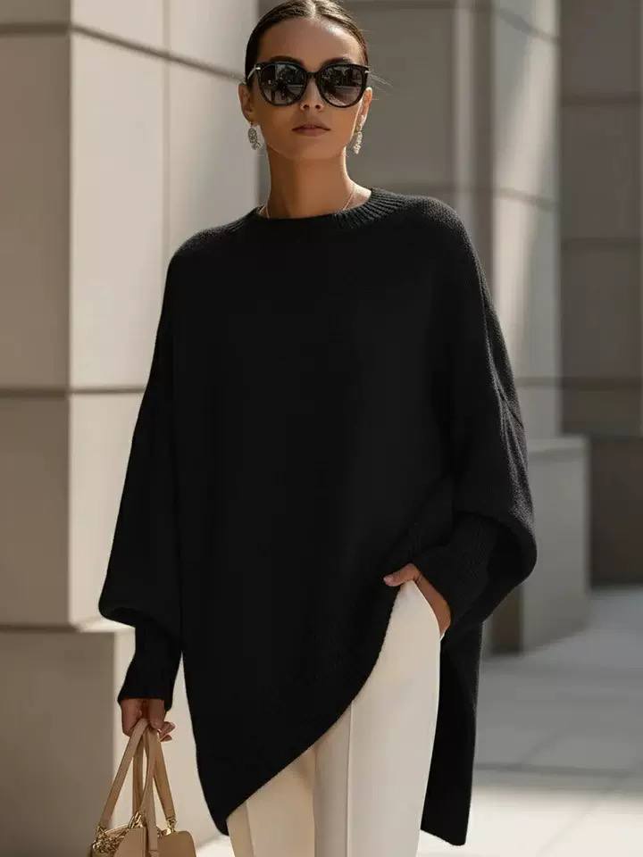 Women's Oversized Batwing Knit Sweater