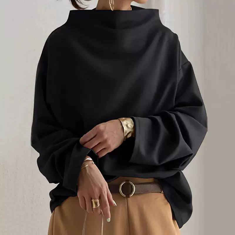 Women's High Neck Long Sleeve Blouse