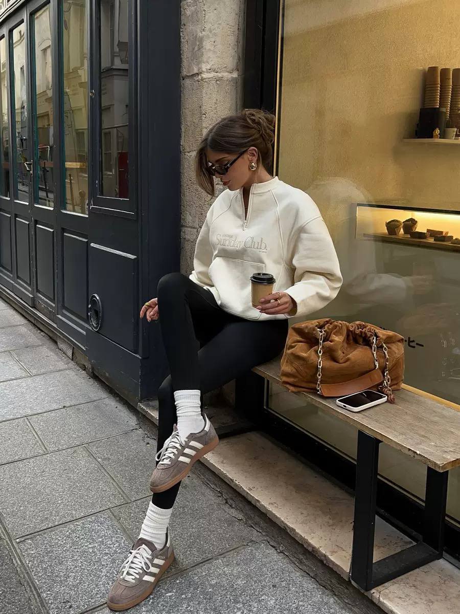 Women's Quarter Zip Oversized Cotton Sweatshirt