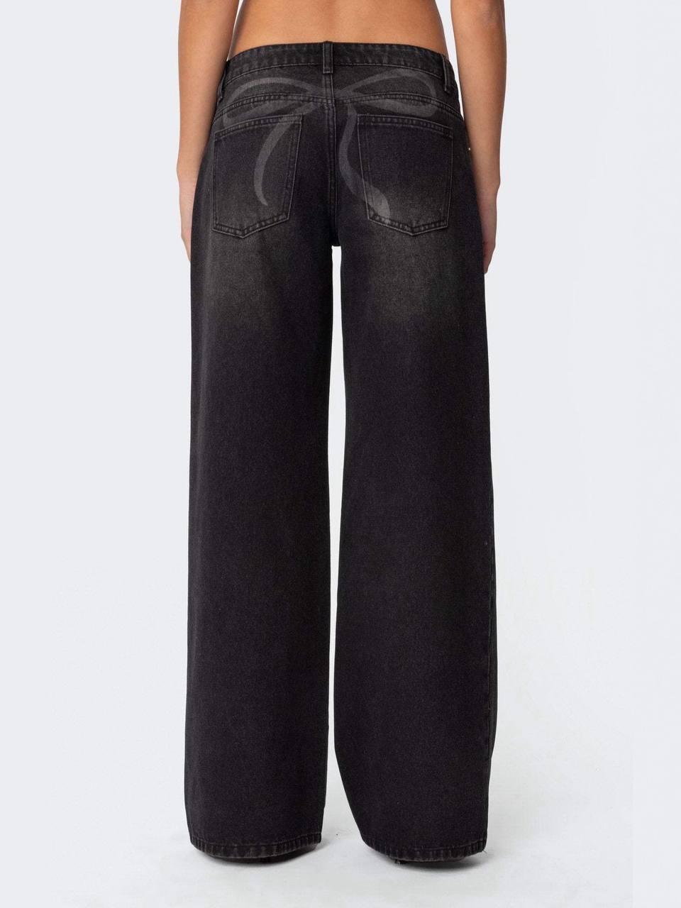 Women's Low Rise Wide Leg Cotton Jeans