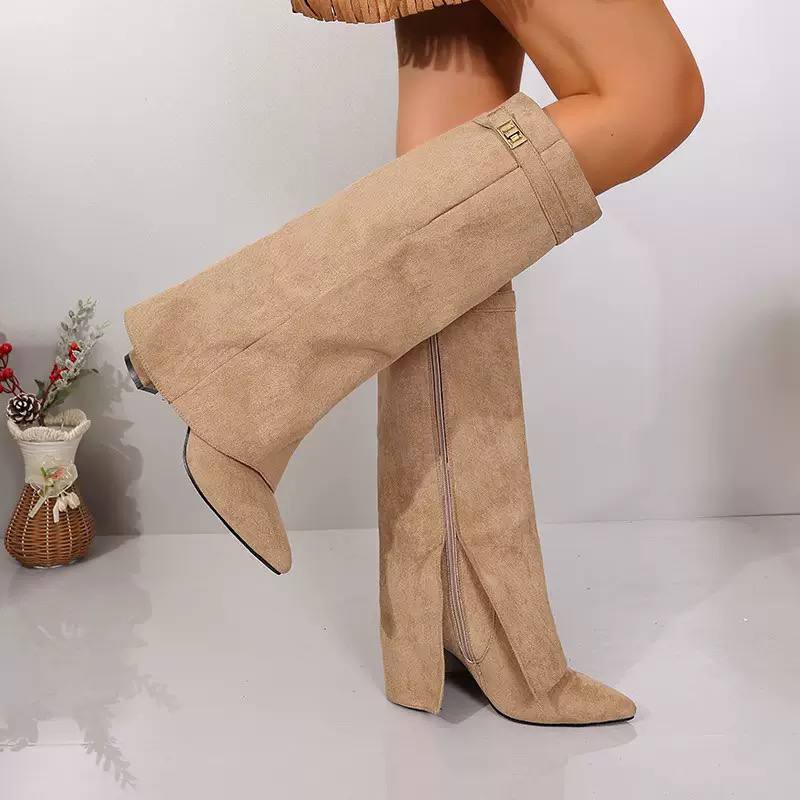 Women's Knee High Pointed Toe Boots