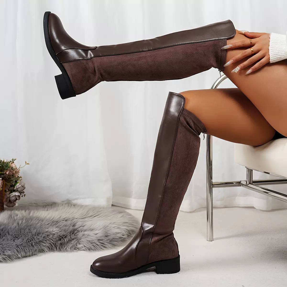 Women's Over The Knee Flat Riding Boots