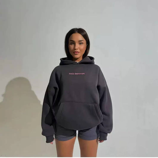 Women's Oversized Graphic Pullover Hoodie