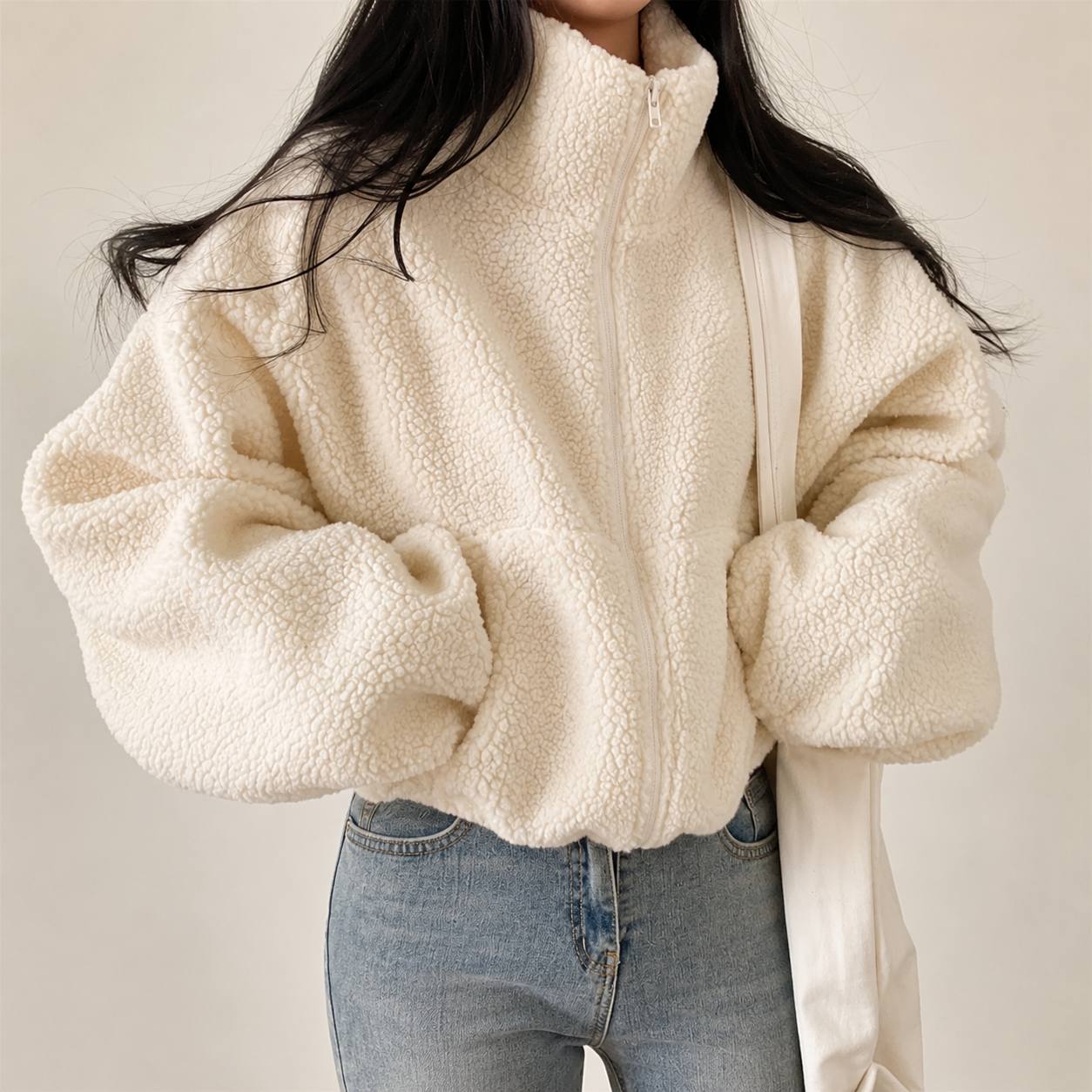 Women's Teddy Fleece Zip Up Jacket
