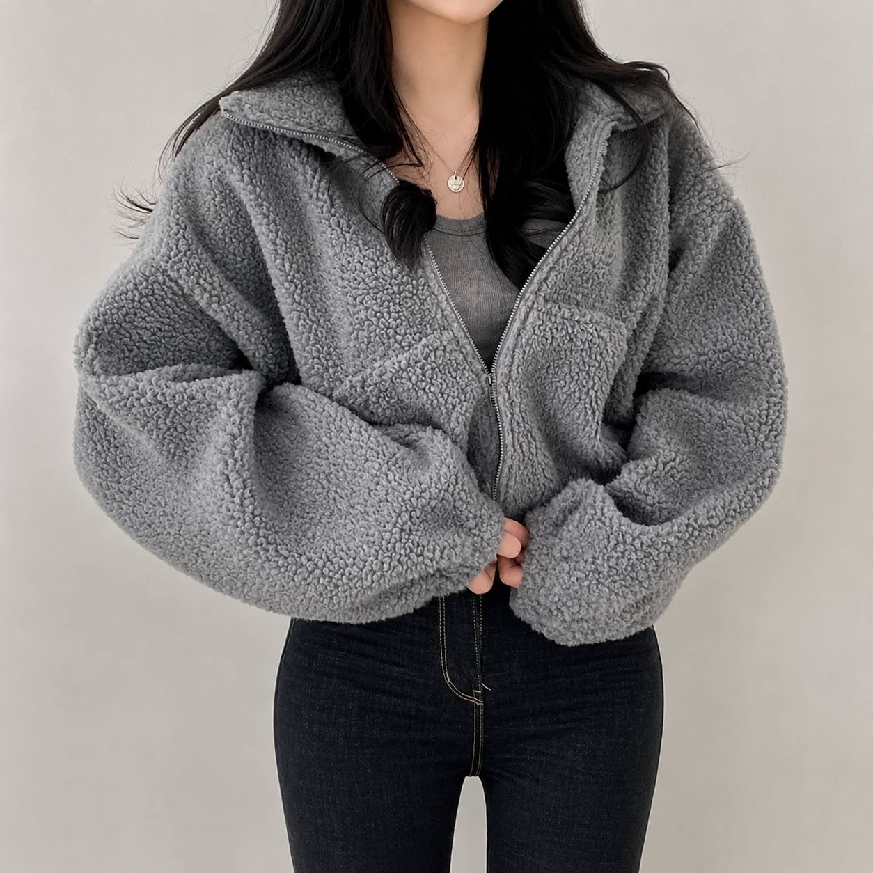 Women's Teddy Fleece Zip Up Jacket