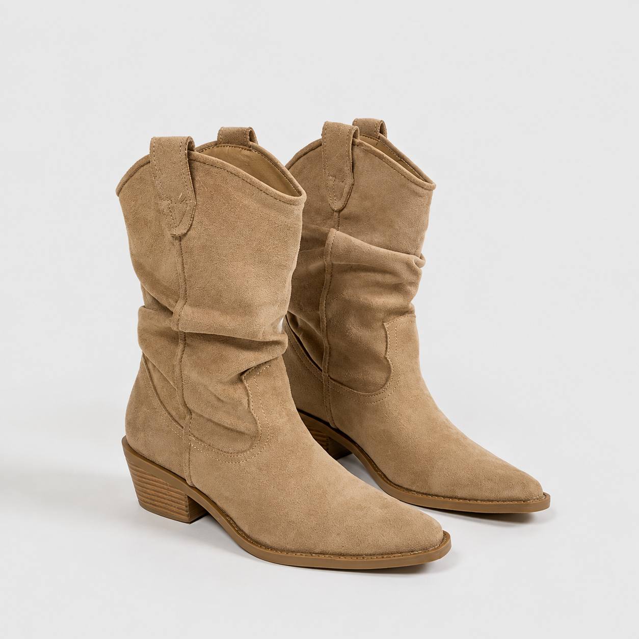 Women's Suede Mid Calf Western Boots